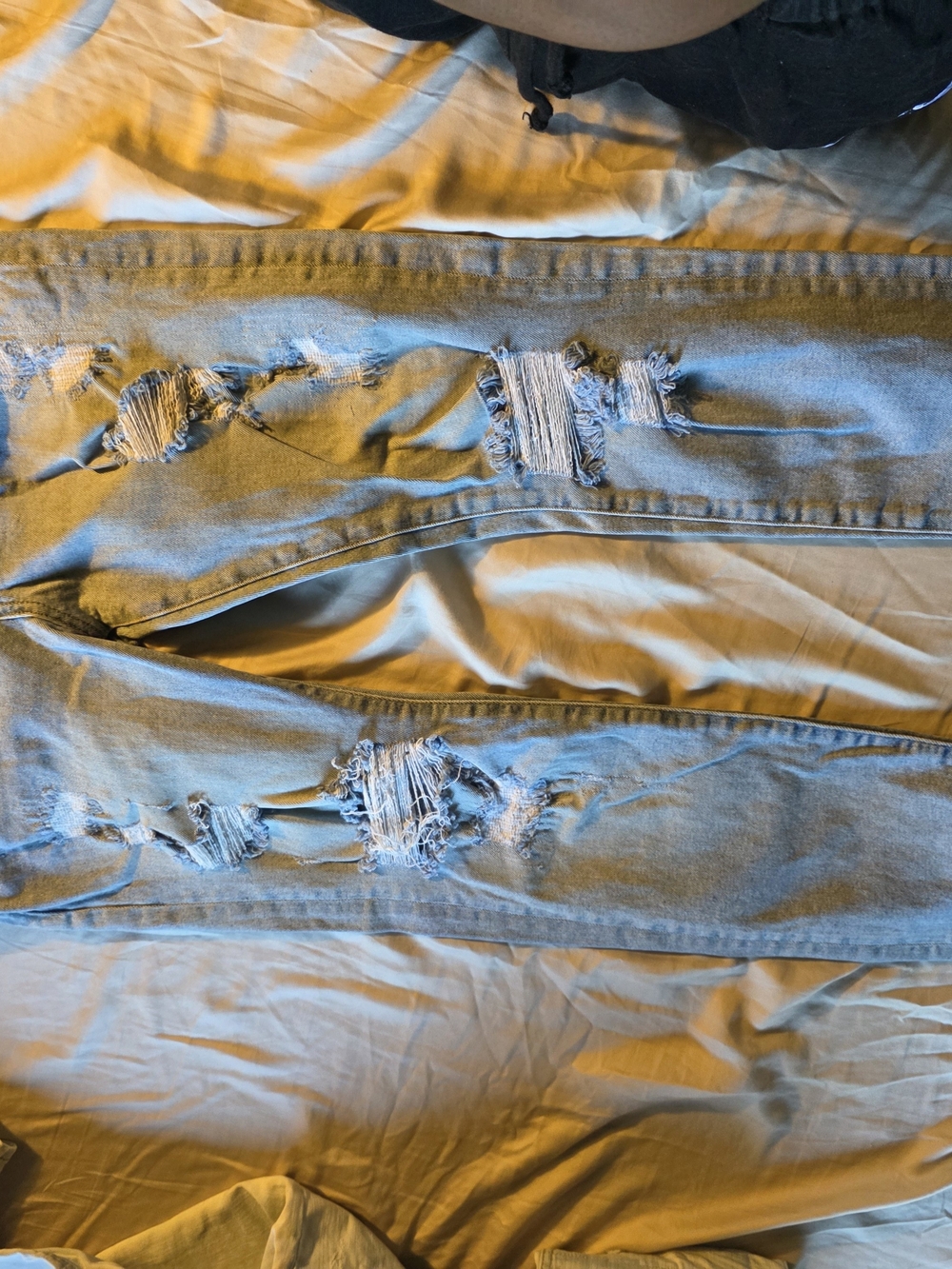 H&M Light Blue Ripped Skinny Jeans